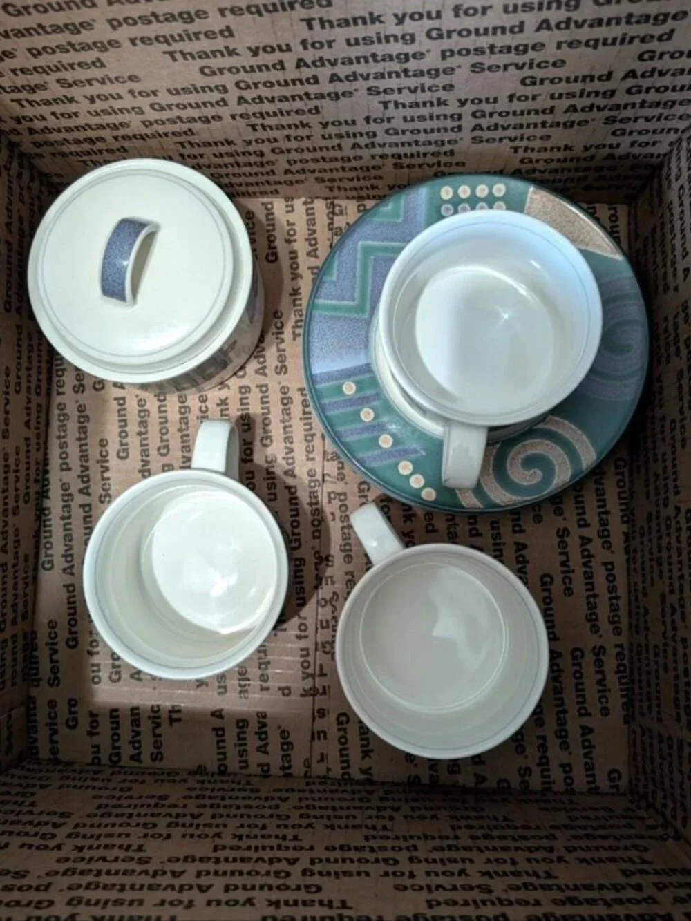 Vintage Mikasa Life Style CAC18 Coffee/Tea Cup and Saucer‎ Sets And A Canister